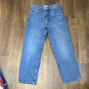 Zara High Rise Light Wash Denim Jeans